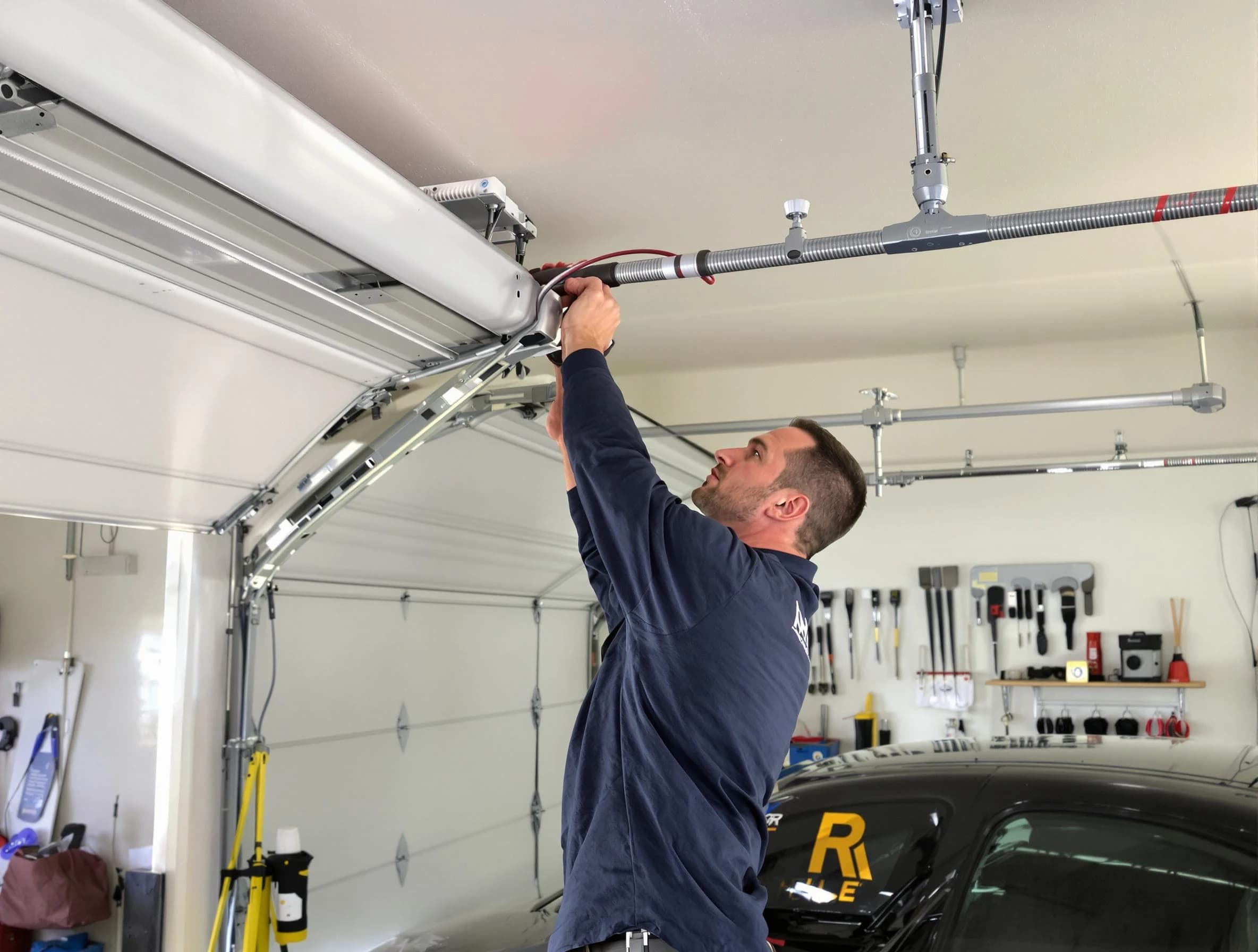 Tyrone Garage Door Repair technician performing garage door cable repair in Tyrone
