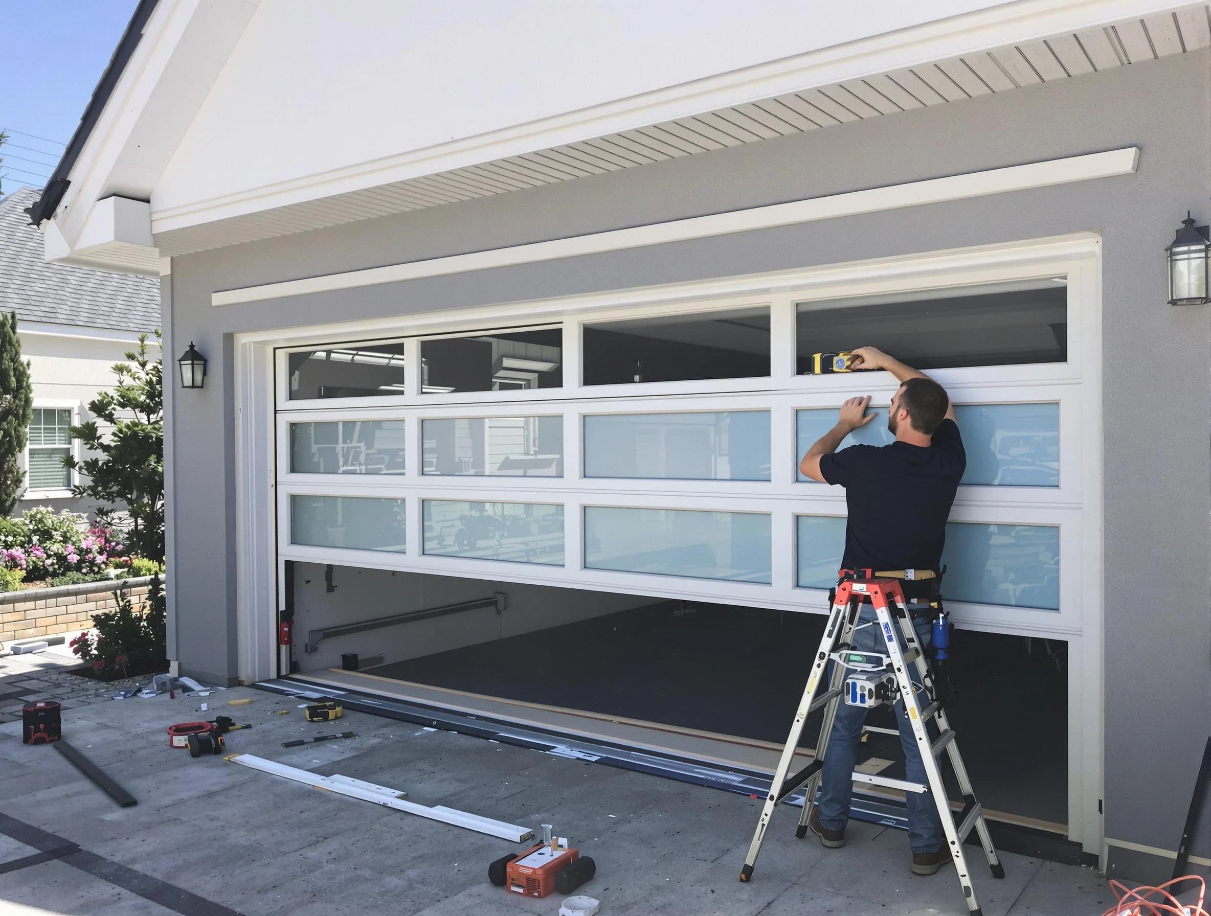 Tyrone Garage Door Repair team performing garage door replacement in Tyrone