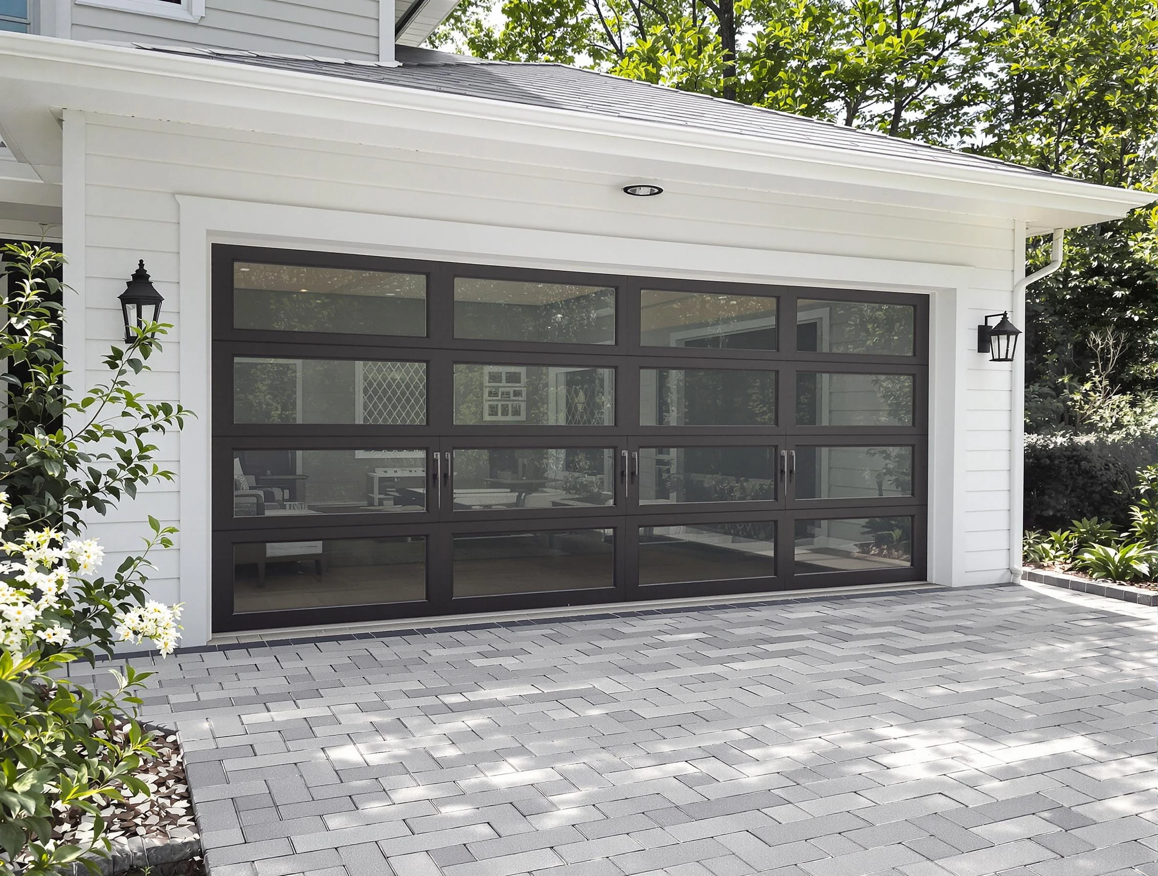 Tyrone Garage Door Repair design specialist presenting custom garage door options to Tyrone homeowner
