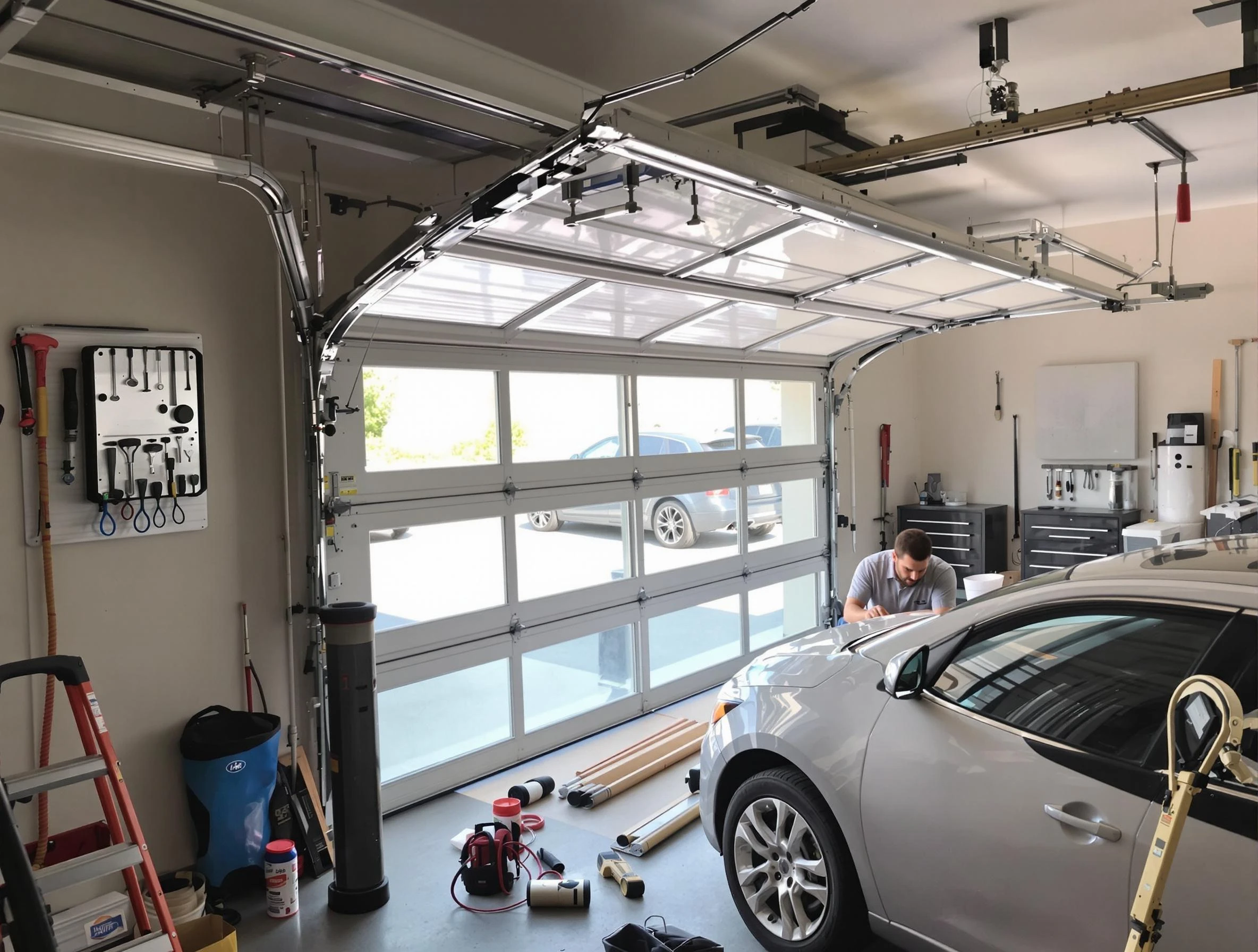 Garage door noise reduction service by Tyrone Garage Door Repair in Tyrone